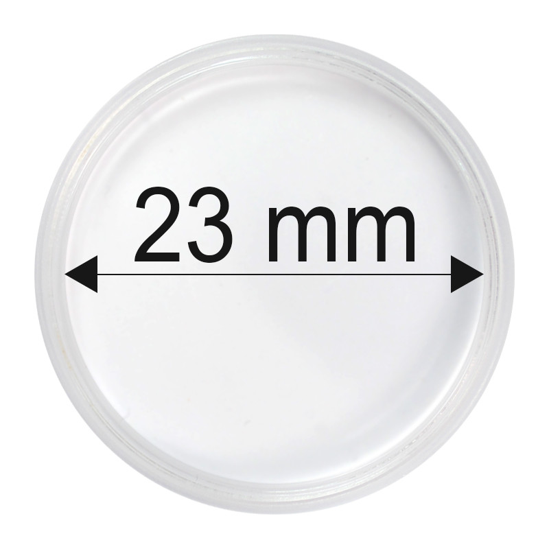 Plastová kapsle na minci 23 mm