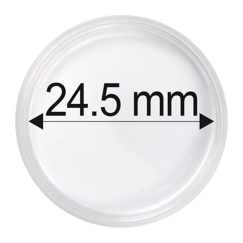 Plastová kapsle na minci 24,5 mm