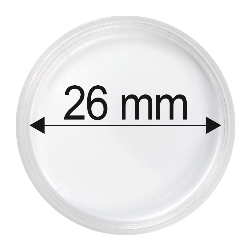 Plastová kapsle na minci 26 mm
