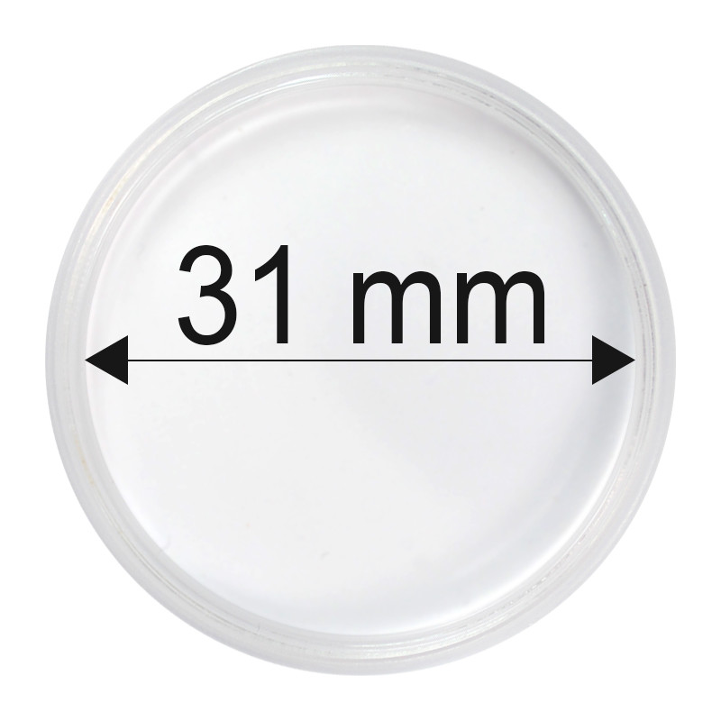 Plastová kapsle na minci 31 mm