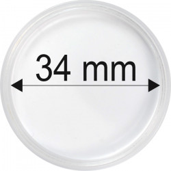 Plastová kapsle na minci 34 mm
