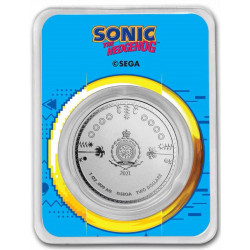 Stříbrná mince 1 Oz Sonic the Hedgehog 30. výročí s plastovým obalem