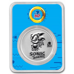 Stříbrná mince 1 Oz Sonic the Hedgehog 30. výročí s plastovým obalem