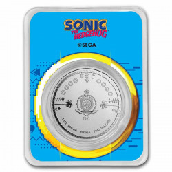 Stříbrná mince 1 Oz Sonic the Hedgehog 30. výročí Knuckles Kolorováno