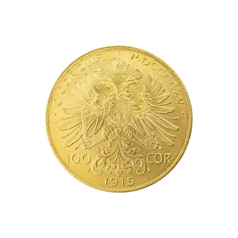 Zlatá mince 33 g František Josef I. 100 Korun 1915