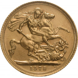 Zlatá mince 1/4 Oz Sovereign 1978