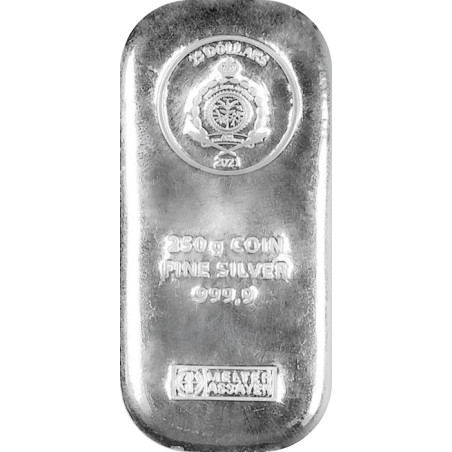 Stříbrná mince ve tvaru slitku 250 g Argor Heraeus