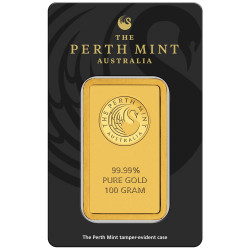 Zlatý slitek 100g Perth Mint