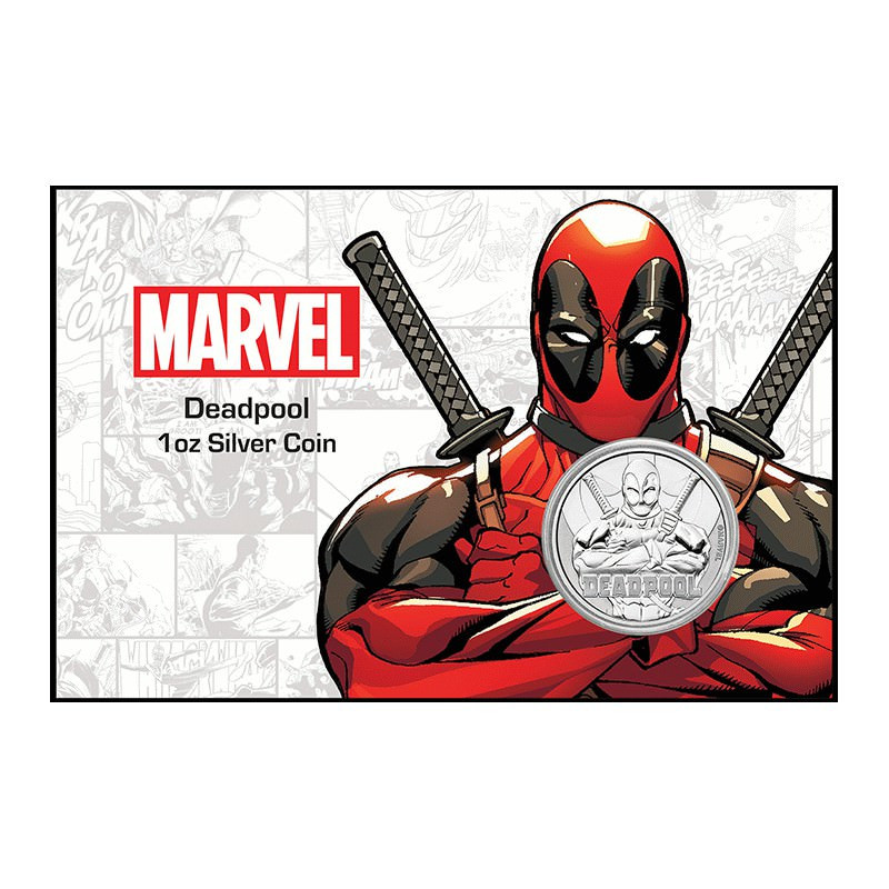 Stříbrná mince 1 Oz Marvel Deadpool 2018 V kartě