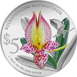Stříbrná mince 2 x 1 Oz Orchideje Singapuru 2012
