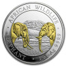 Stříbrná mince 1 Oz African Wildlife Elephant 2020 Zlaceno