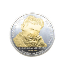 Stříbrná mince 1 Oz Nikola Tesla 2020 Zlaceno