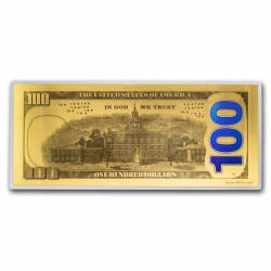 Zlatá 100 dolarová bankovka 1 g