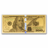 Zlatá 100 dolarová bankovka 1 g