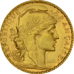 Zlatá mince 20 Frank Marianne Rooster - Kohout různé roky (1899-1914)