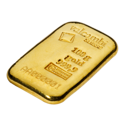 Zlatý slitek 10 x 100 g Valcambi