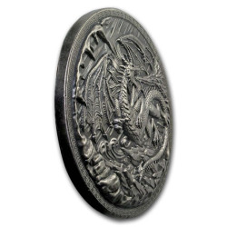 Stříbrná mince 10 Oz Dragon vs Vikings Ultra High Relief