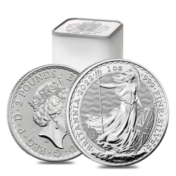Tuba 25 x stříbrná mince 1 Oz Britannia