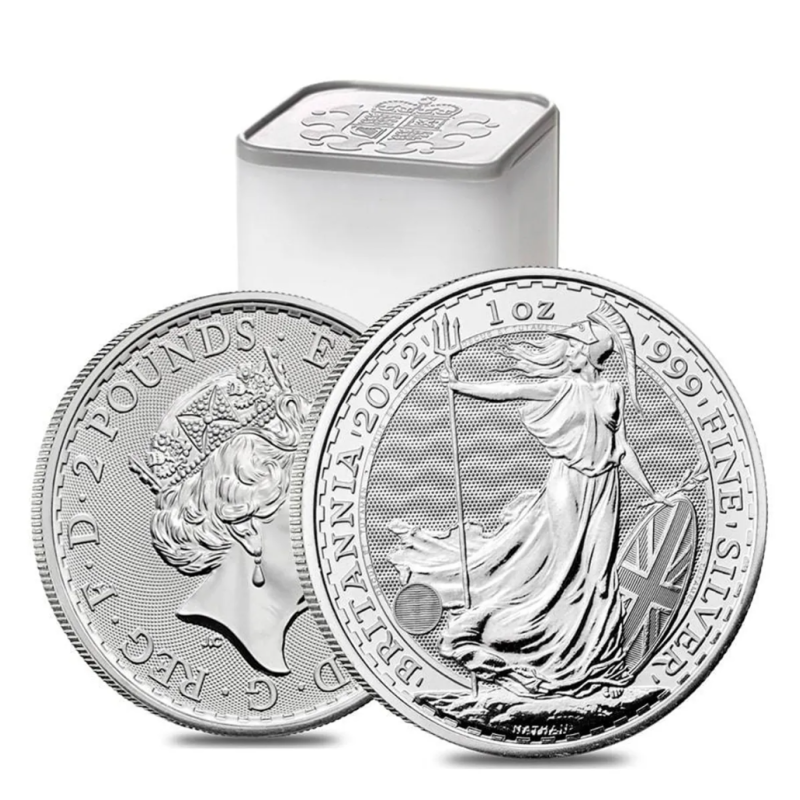 Tuba 25 x stříbrná mince 1 Oz Britannia