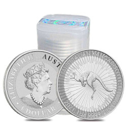 Tuba 25 x stříbrná mince 1 Oz Kangaroo