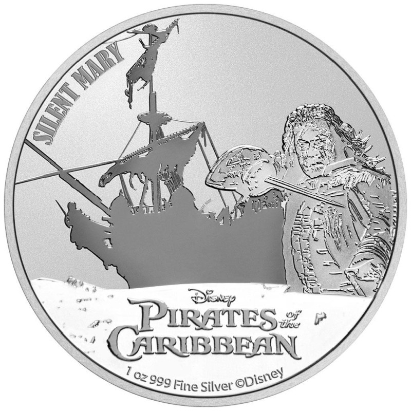 Stříbrná mince 1 Oz Piráti z Karibiku Tichá Máří 2022