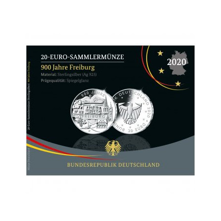 Stříbrná mince 18 g 900 let Freiburgu