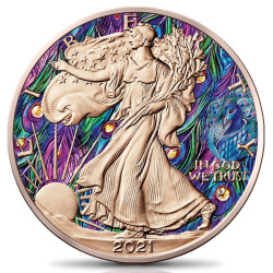 Stříbrná mince 1 Oz American Eagle Spirit Animal Series The Peacock 2021