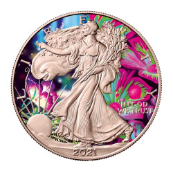 Stříbrná mince 1 Oz American Eagle Spirit Animal Series The Butterfly 2021