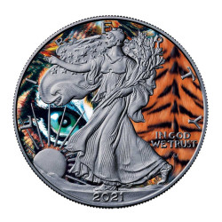 Stříbrná mince 1 Oz American Eagle Spirit Animal Series The Tiger 2021