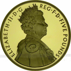 Stříbrná mince 28,28 g Diamantové výročí Alžběty II. 2012 Zlaceno