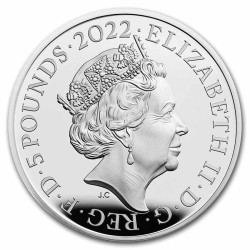 Stříbrná mince 56,56 g Královnina dobročinnost 2022 Proof