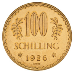 Zlatá mince 23,52 g 100 Schillingů různé roky