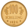 Zlatá mince 23,52 g 100 Schillingů různé roky