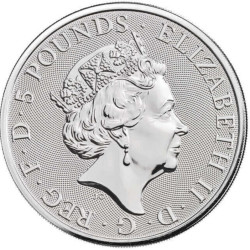 Stříbrná mince 2 Oz The Queen's Beasts Falcon of the Plantagenets 2019