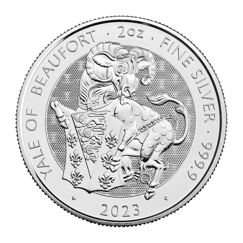 Stříbrná mince 2 Oz The Royal Tudor Beasts Yale of Beaufort 2023
