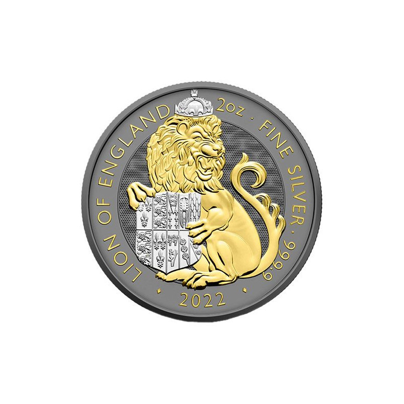 Stříbrná mince 2 Oz Art Color Collection Lion of England 2022