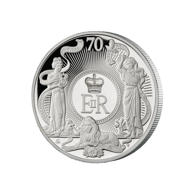 Stříbrná mince 1 Kg Platinové výročí Alžběty II. 2022