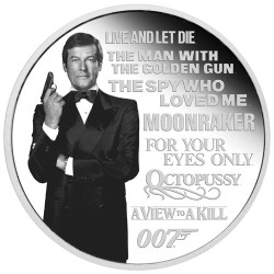 Stříbrná mince 1 Oz James Bond 007 Série dědictví 2022 Proof Kolorovaná