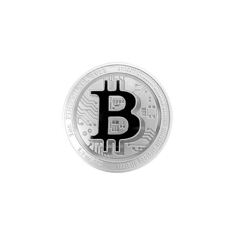Stříbrná mince 1 Oz Bitcoin 2021