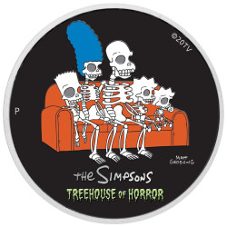 Stříbrná mince 1 Oz The Simpsons Treehouse of Horror 2022 Kolorováno