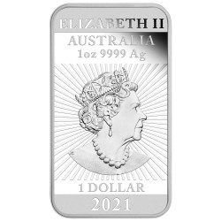 Stříbrná mince ve tvaru slitku 1 Oz Dragon Rectangle 2021