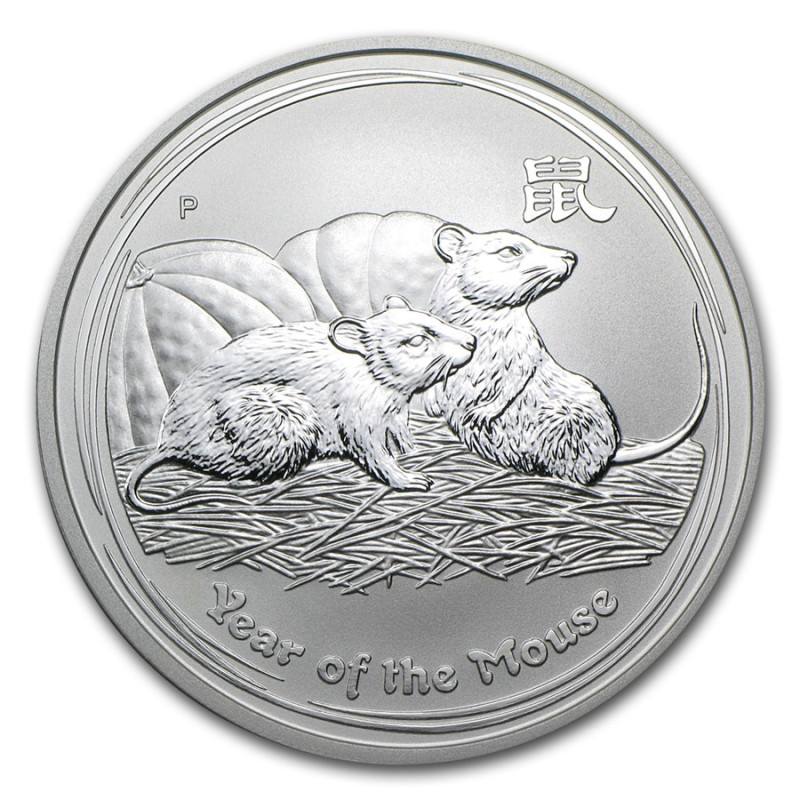 Stříbrná mince 1 Oz Lunar Series II Year of the Mouse 2008