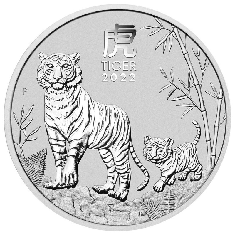 Stříbrná mince 5 Oz Lunar Series III Year of the Tiger 2022