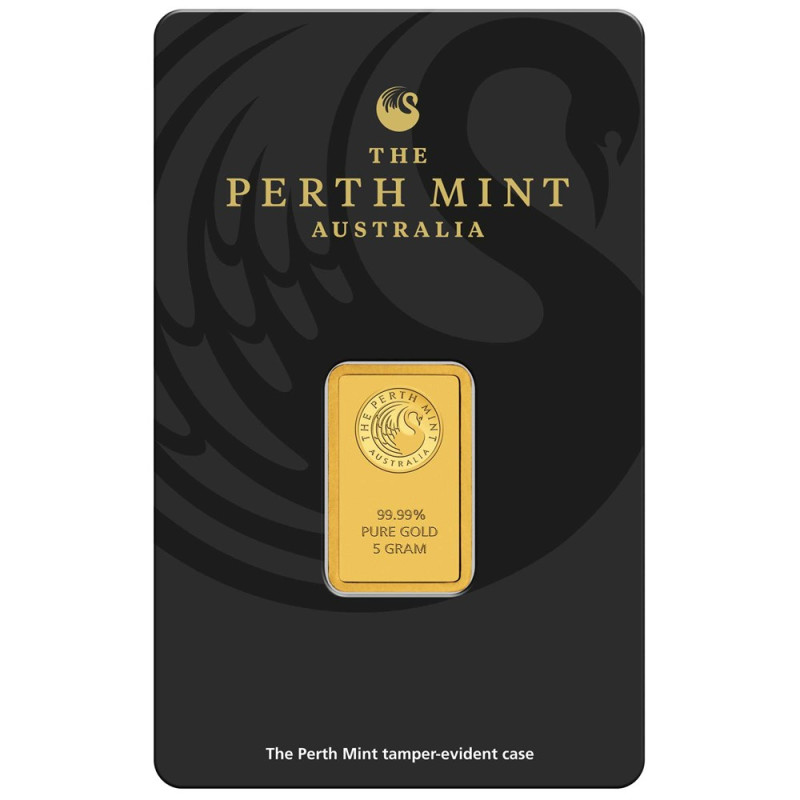 Zlatý slitek 5 g Perth Mint