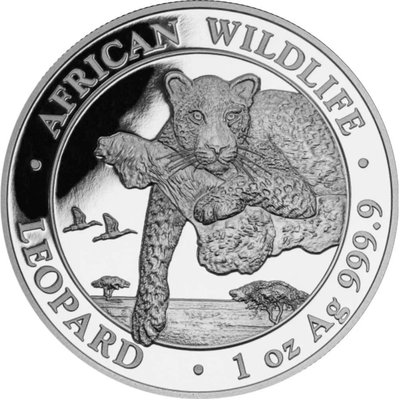 Stříbrná mince 1 Oz African Wildlife Leopard 2020