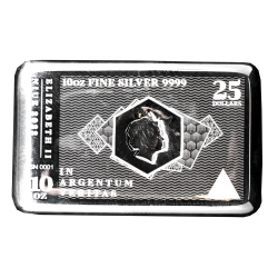 Stříbrná mince ve tvaru slitku 10 Oz In Argentum Veritas