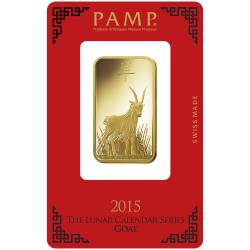 Zlatý slitek 1 Oz PAMP Lunar series II Year of the Goat 2015