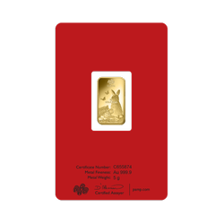 Zlatý slitek 5 g PAMP Lunar series III Year of the Rabbit 2023
