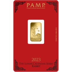 Zlatý slitek 5 g PAMP Lunar series III Year of the Rabbit 2023
