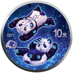 Stříbrná mince 30 g China Panda Artificial Intelligence 2022